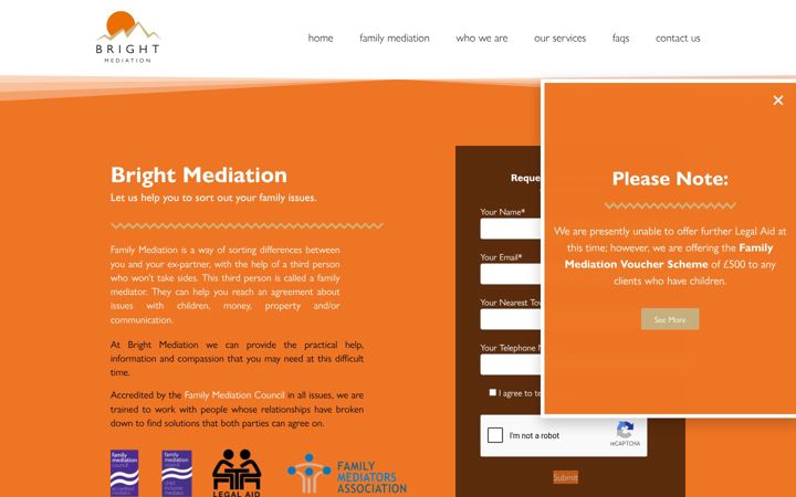 Screenshot of brightmediation.co.uk