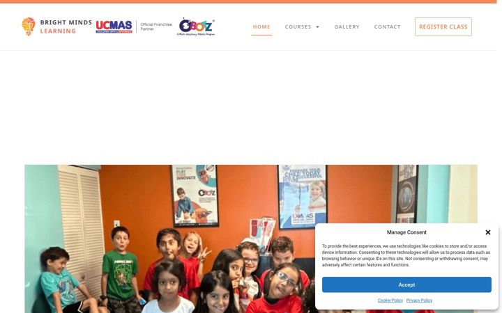 Screenshot of brightmindslearning.ca