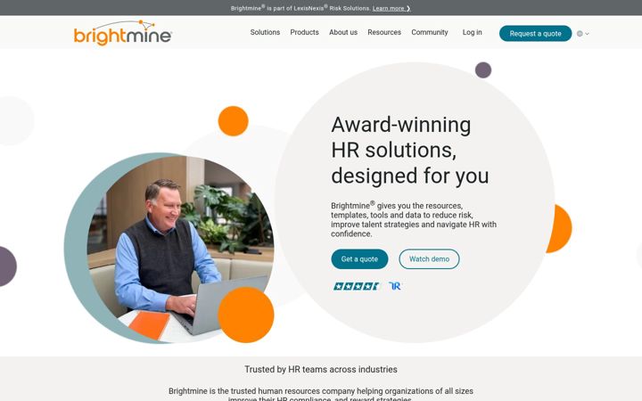 Screenshot of brightmine.com