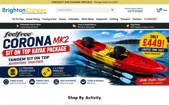 Screenshot of brighton-canoes.co.uk
