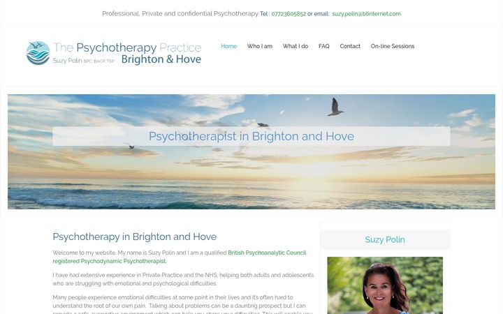 Screenshot ta' brightonandhovetherapist.co.uk