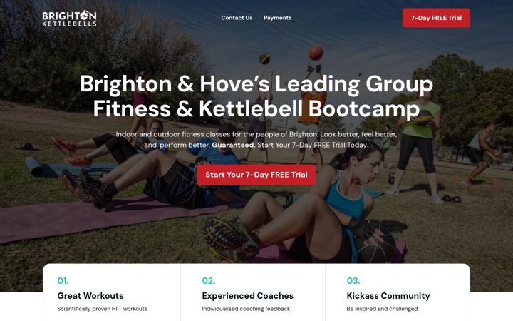 Screenshot of brightonkettlebells.co.uk