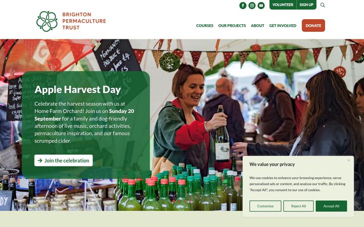 Screenshot of brightonpermaculture.org.uk
