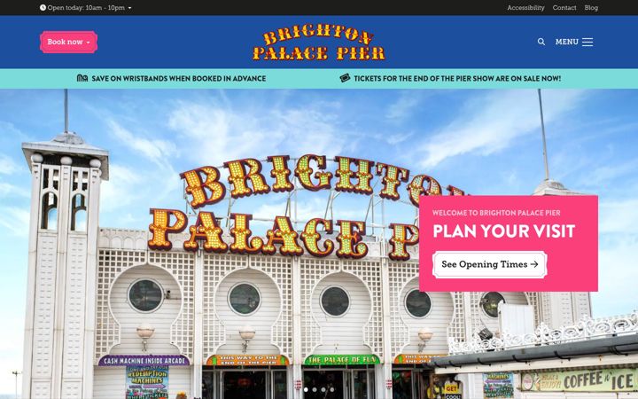 Screenshot ta' brightonpier.co.uk