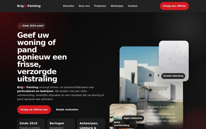 Screenshot of brightpainting.be