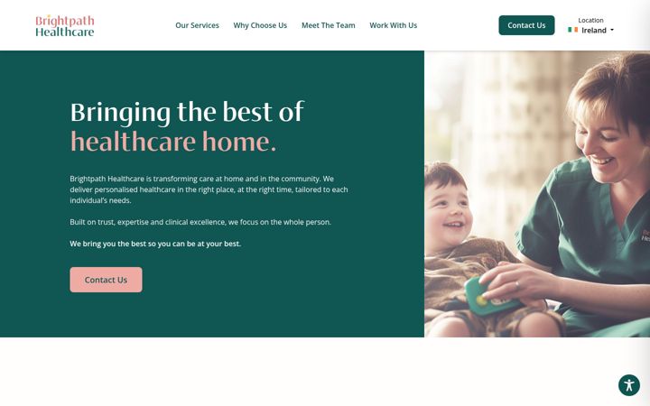 Screenshot of brightpathhealthcare.ie