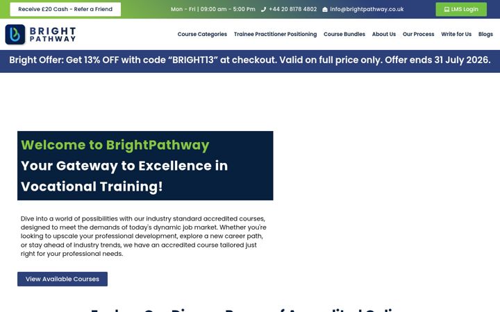 Screenshot of brightpathway.co.uk