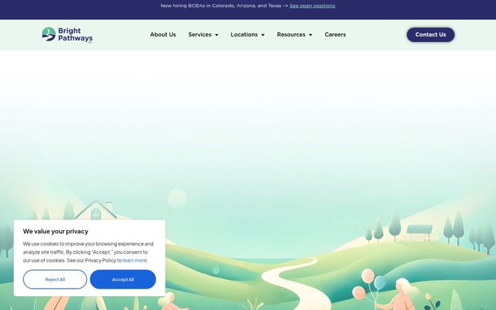 Screenshot of brightpathwaysaba.com