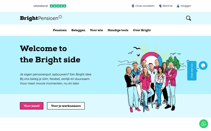 Snímek obrazovky brightpensioen.nl