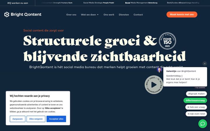 Screenshot of brightqontent.nl
