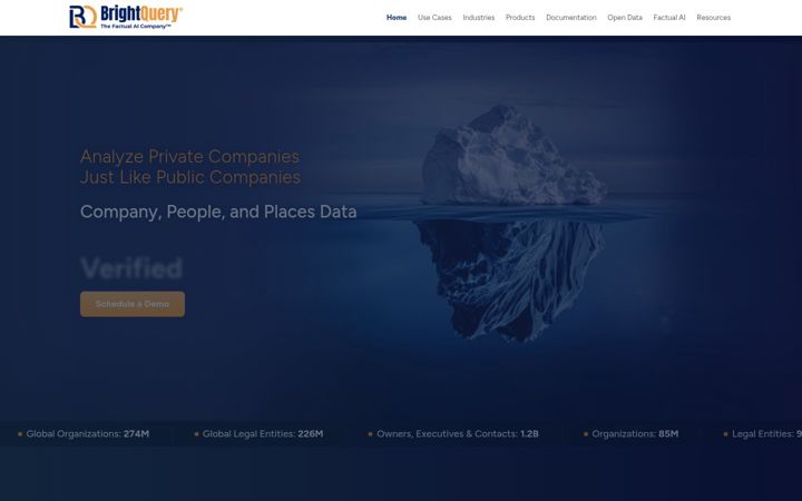 Screenshot of brightquery.com