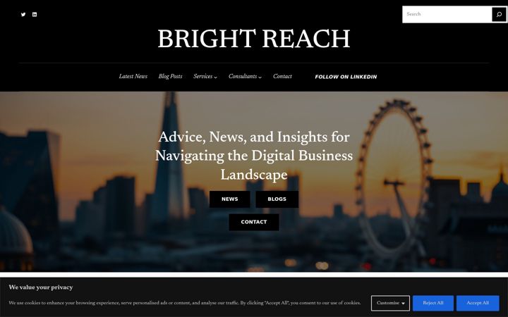 Screenshot ta' brightreach.co.uk
