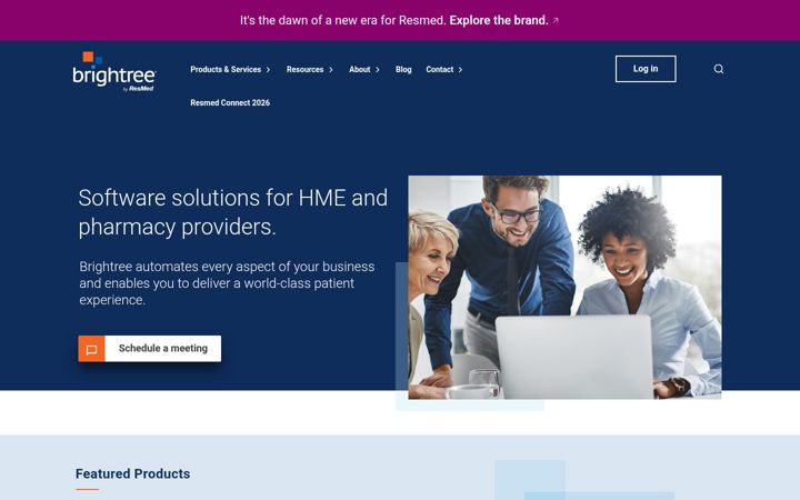 Screenshot von brightree.com