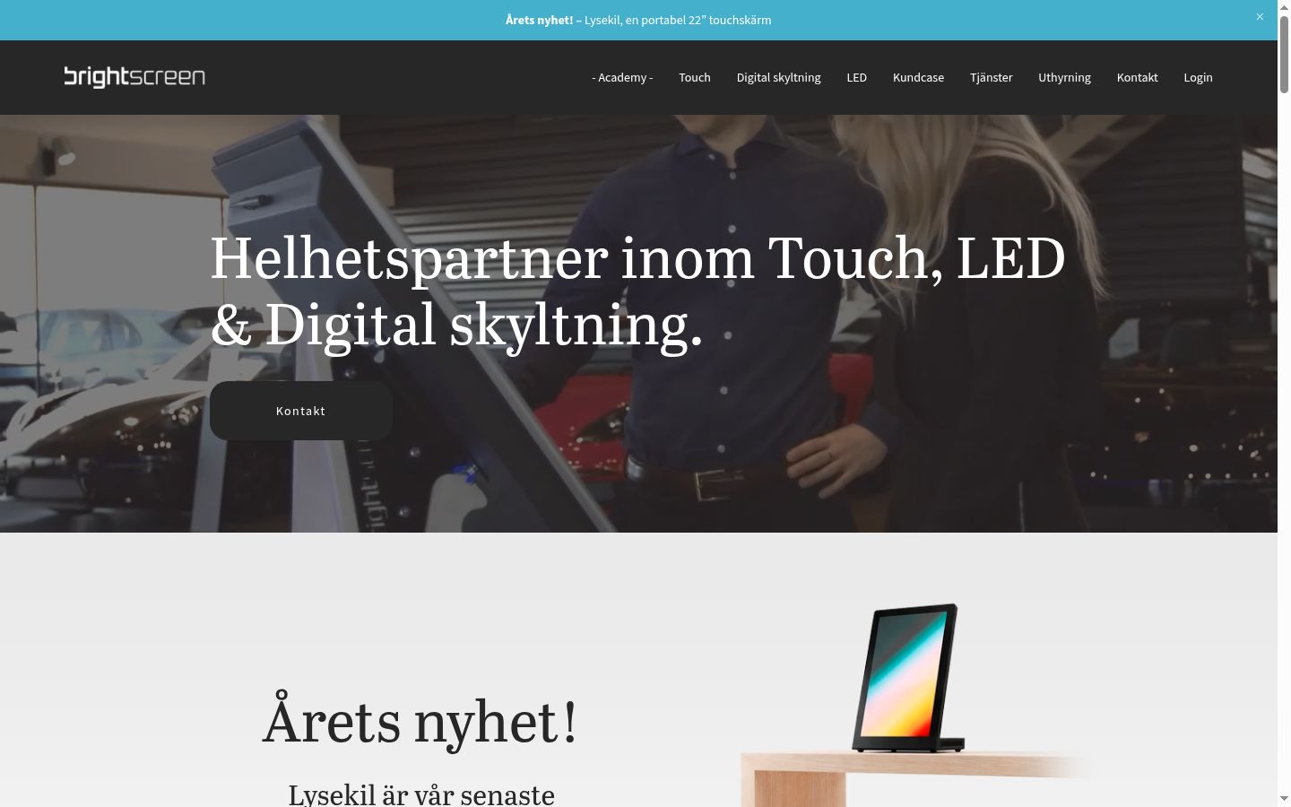 Skjermbilde av samtykkebanneret slik det vises før noen interaksjon