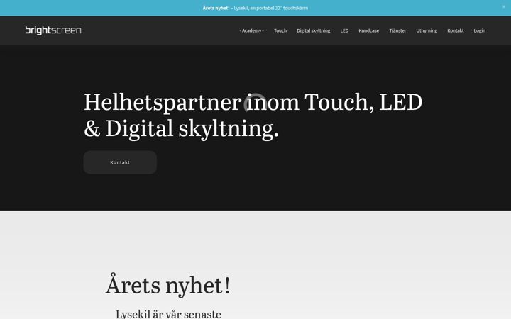 Screenshot of brightscreen.se