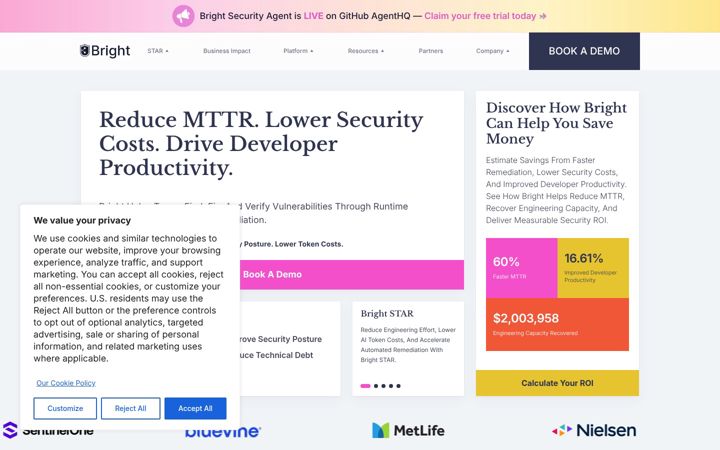 Screenshot of brightsec.com