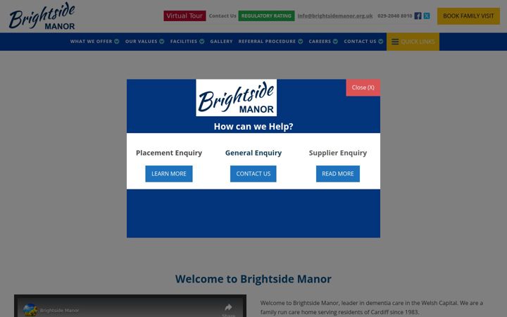 Screenshot of brightsidemanor.org.uk