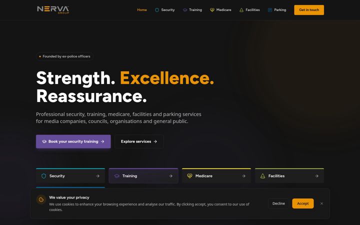 Screenshot of brightsidetraining.co.uk