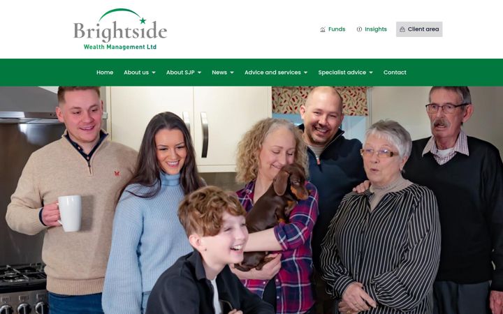 Screenshot ta' brightsidewealthmanagement.co.uk
