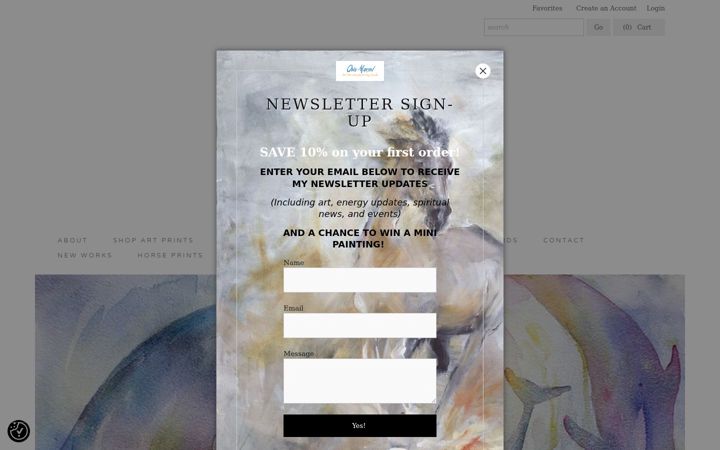 Screenshot of brightspiritart.com