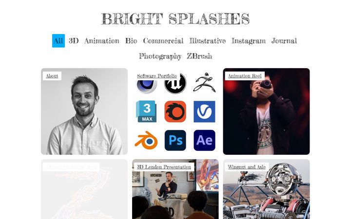 Screenshot of brightsplashes.com