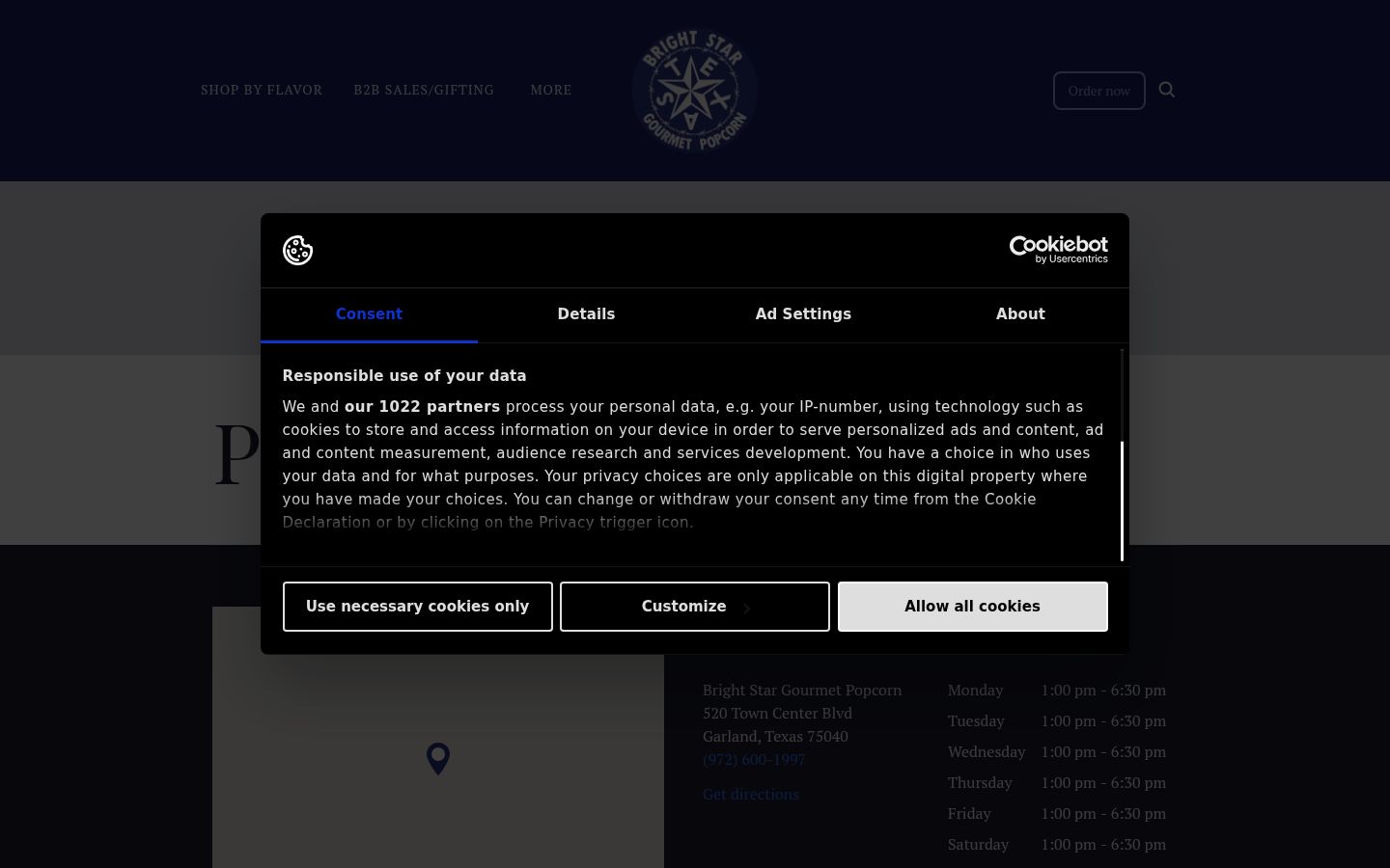 Screenshot tal-banner tal-kunsens muri qabel kwalunkwe interazzjoni