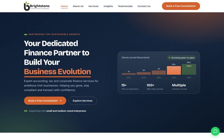 Screenshot of brightstoneafs.ie