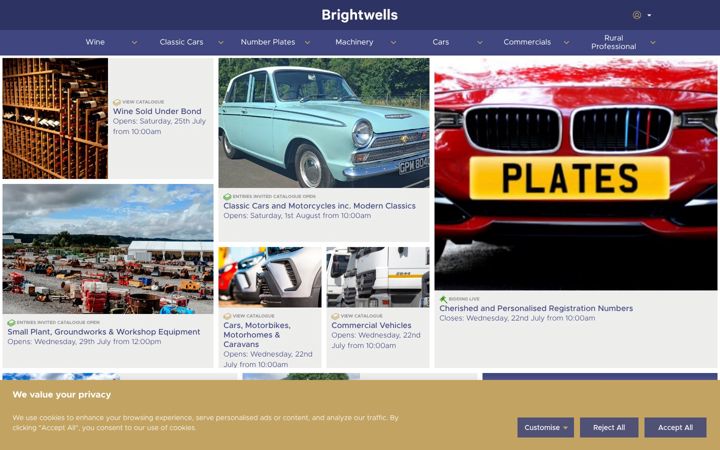Screenshot of brightwells.com