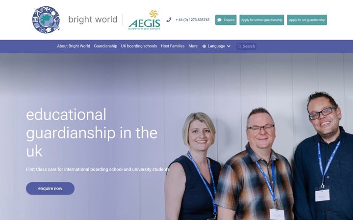 Screenshot of brightworldguardianships.com