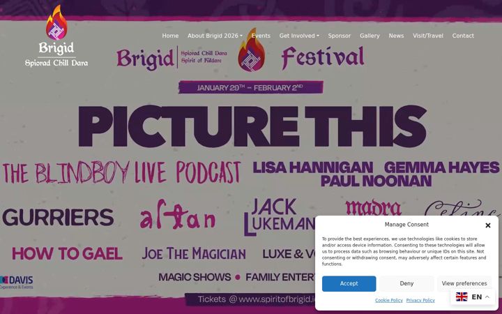Screenshot of brigid1500.ie