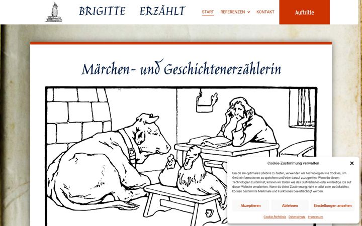 Screenshot ta' brigitte-erzaehlt.de