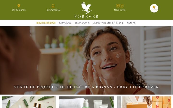 Screenshot of brigitte-forever-aloevera.fr
