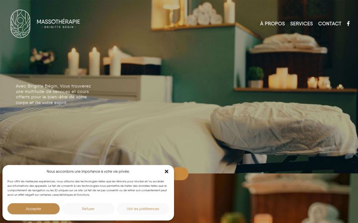 Screenshot of brigittebegin.com