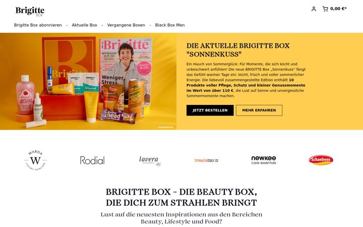 Screenshot of brigittebox.de