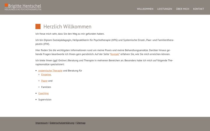 Screenshot of brigittehentschel.de