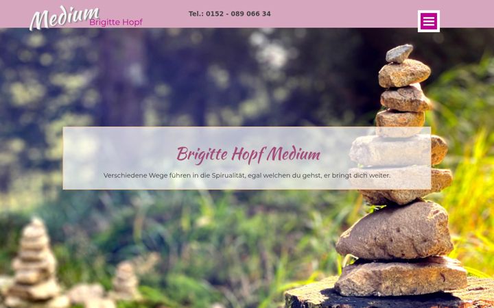 Screenshot of brigittehopf-medium.de