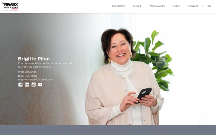 Screenshot of brigittepilon.ca