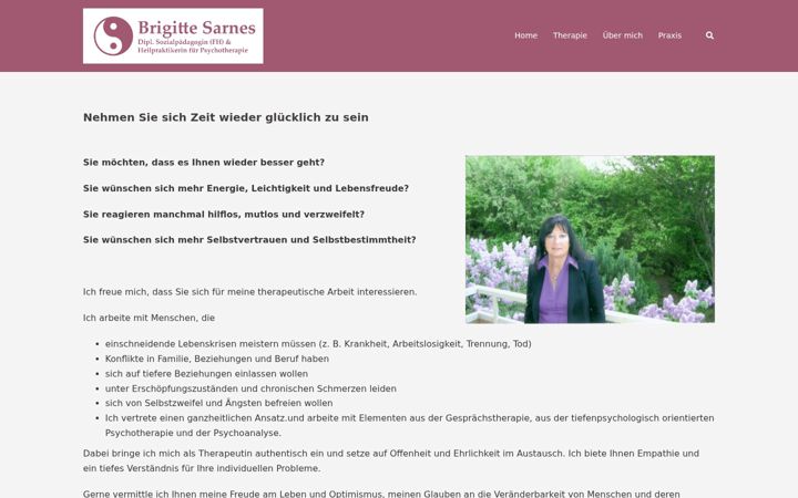 Snimka zaslona za brigittesarnes.de