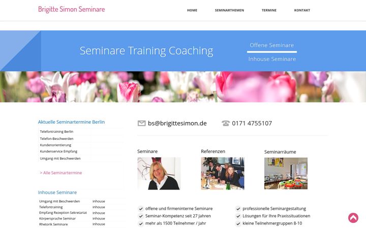 Screenshot of brigittesimon.de