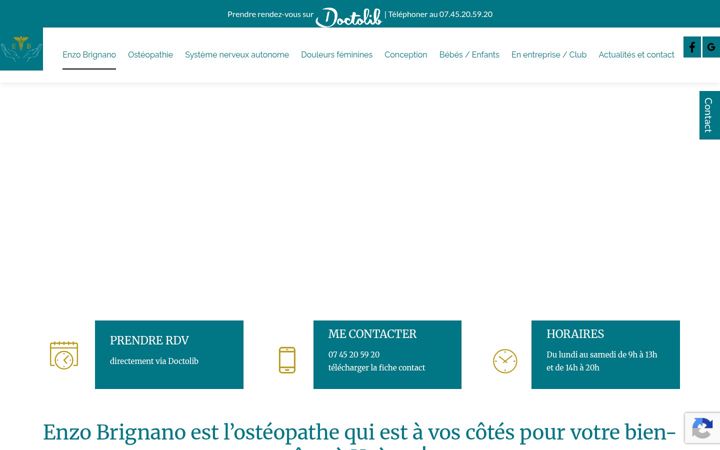 Screenshot of brignano-osteopathe-var.fr