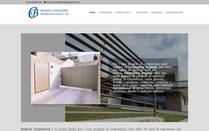 Screenshot of brignolicarpenteria.it