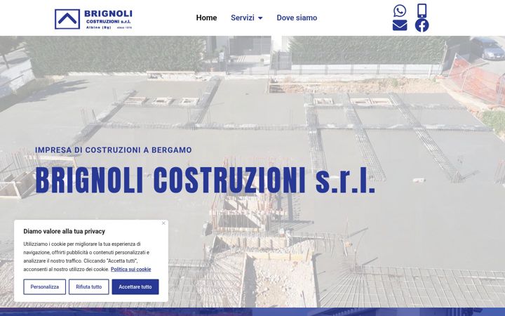 Екранна снимка на brignolicostruzioni.it