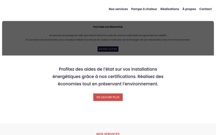 Screenshot of brignon-chauffage.fr