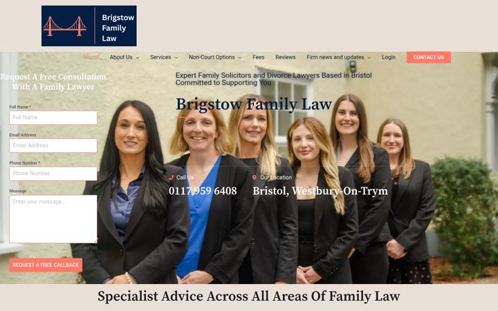 Екранна снимка на brigstowfamilylaw.co.uk