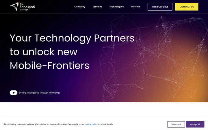 Screenshot of brihaspatitech.com