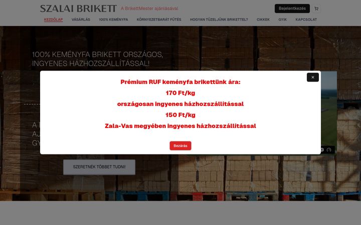 Screenshot of brikettmester.hu