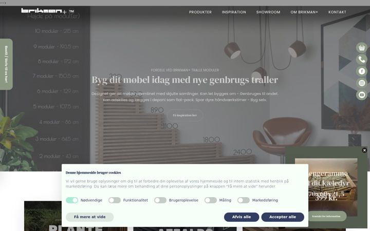 Screenshot of brikmanplus.dk