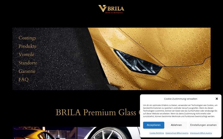 Screenshot of brila.at