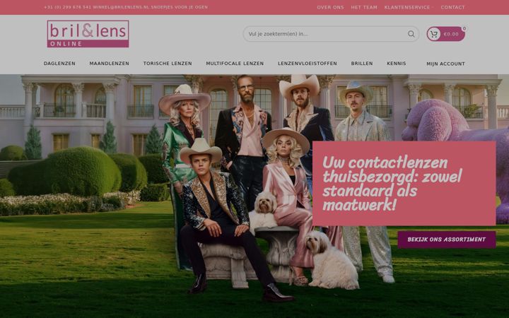 Ekrano kopija brilenlens.nl