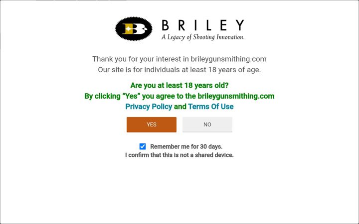 Screenshot of brileygunsmithing.com